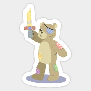 Teddy Warrior Sticker